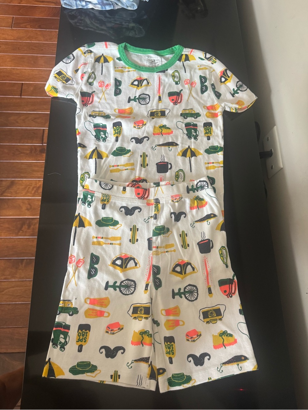 Kids Crewcuts Pajama Set with Colorful Summer Icons